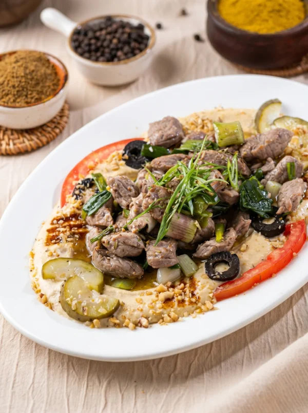 Loaded Hummus with Meat / Chicken