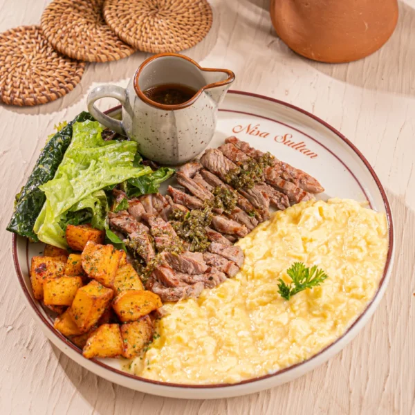 STEAK AND EGGS
